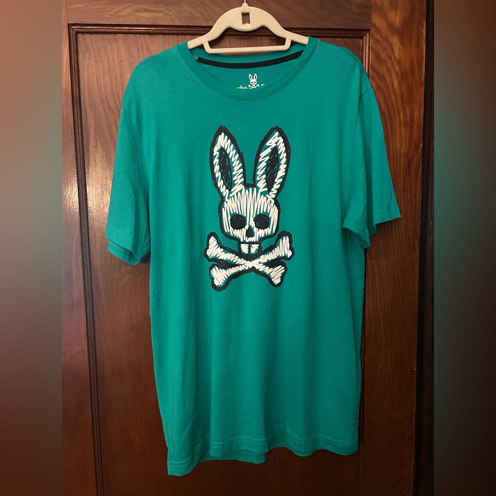 Psycho Bunny Wardell Graphic Tee Green Size 6 Large - Picture 2 of 7